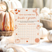 Oranje Herfst Hoe Oud Waren De Bruid & Bruidegom S Kaart