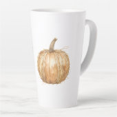 Oranje Herfst Hooipompoen Latte Mok (Rechterhoek)