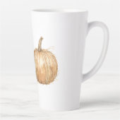 Oranje Herfst Hooipompoen Latte Mok (Rechts)