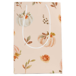 Oranje herfst kleine pompoenen verjaardag medium cadeauzakje