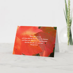 Oranje herfst laat aangepaste Pastor Appreciation  Bedankkaart