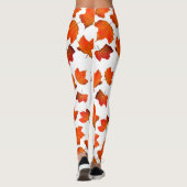 Oranje herfst laat Leggings achter (Achterkant)