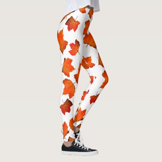 Oranje herfst laat Leggings achter (Rechts)
