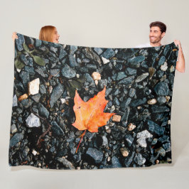 Oranje herfst Leaf Fleece Deken