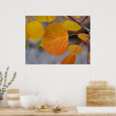 Oranje herfst Leaf Poster (Keuken)
