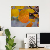 Oranje herfst Leaf Poster (Thuiskantoor)