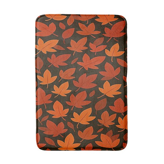 Oranje herfst Leaves Badmat (Voorkant Verticaal)