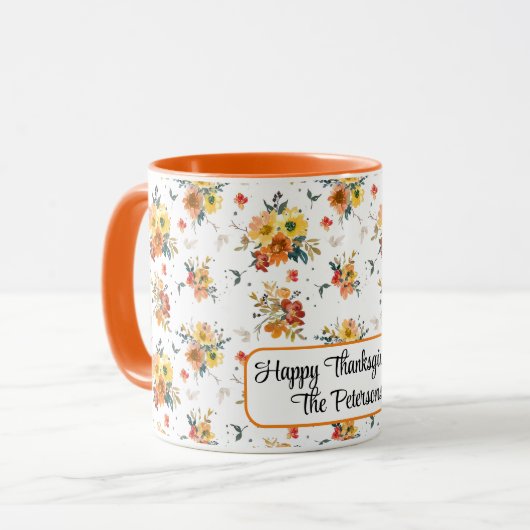 Oranje Herfst Mok (Voorkant links)