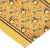 Oranje herfst paisley korte tafelloper (Hoek)