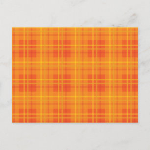 Oranje Herfst Plaid Briefkaart