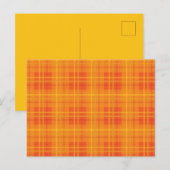 Oranje Herfst Plaid Briefkaart (Voorkant / Achterkant)