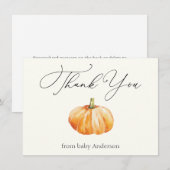 Oranje herfst pomkin - Hartelijk dank voor uw brie Notitiekaartje (Voorkant / Achterkant)