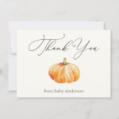 Oranje herfst pomkin - Hartelijk dank voor uw brie Notitiekaartje (Voorkant)