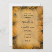 Oranje herfst pomkins Bridal Shower Invitation Kaart (Voorkant)