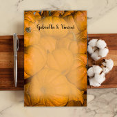 Oranje herfst pomkins Wedding Briefpapier