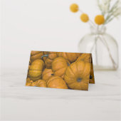 Oranje herfst pomkins Wedding Plaatskaartje (Achterkant)