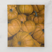 Oranje herfst pomkins Wedding Plaatskaartje (Binnenkant ongevouwen)