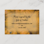 Oranje herfst pomkins Wedding RSVP Response Kaart (Voorkant)