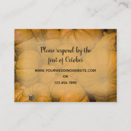 Oranje herfst pomkins Wedding RSVP Response Kaart