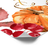 Oranje herfst pompoen Oude Wives Tales Poster (Hoek)