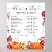 Oranje herfst pompoen Oude Wives Tales Poster (Voorkant)