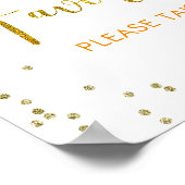 Oranje herfst pompoen patch verjaardagsgunsten tek poster (Hoek)