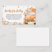 Oranje Herfst Pompoen Vrachtwagenboeken voor Baby Informatiekaartje (Voorkant / Achterkant)