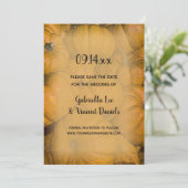 Oranje herfst pompoenen bruiloft sparen Datum Save The Date (Staand voorkant)