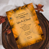 Oranje Herfst Pompoenen Post Bruiloft Brunch Kaart