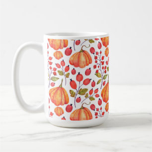 ORANJE HERFST POMPOENEN & RODE HOLLY BESSEN KOFFIEMOK