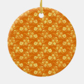 Oranje herfst Pumpkin-Ornament Keramisch Ornament (Achterkant)
