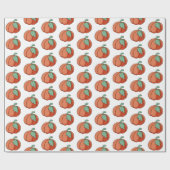 Oranje Herfst Pumpkin Patch Gift Cadeaupapier (Vlak)