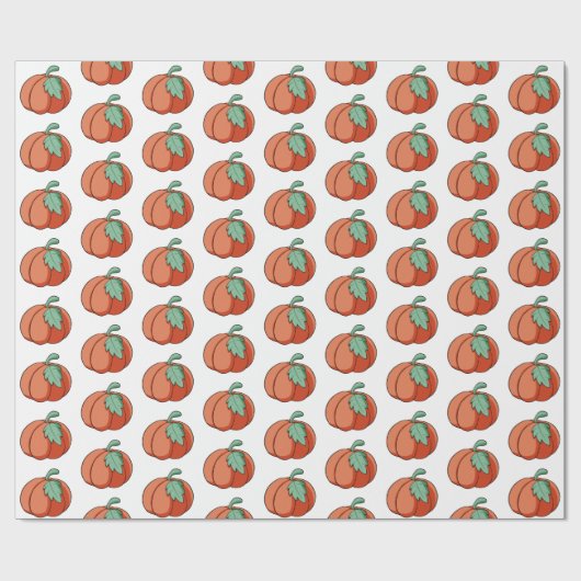 Oranje Herfst Pumpkin Patch Gift Cadeaupapier (Vlak)