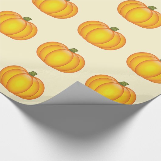 Oranje Herfst Pumpkin Pattern Cadeaupapier (Hoek)