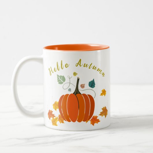 Oranje herfst pumpkini Koffie Mok (Links)