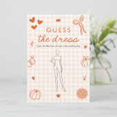 Oranje Herfst Raad Het Bruidsjurk Bruidsfeest Spel Kaart (Staand voorkant)