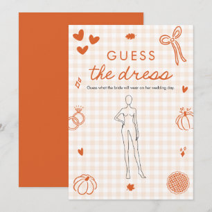 Oranje Herfst Raad Het Bruidsjurk Bruidsfeest Spel Kaart
