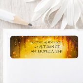 Oranje Herfst Rustic Enchanted Forest Invitation Etiket (Insitu)