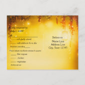 Oranje Herfst rustieke betoverde bos bruiloft RSVP Uitnodiging Briefkaart (Achterkant)