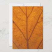 Oranje Herfst Uitnodiging tot bruiloft (Achterkant)