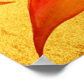 Oranje herfst verlaat de illustratie van de waterv poster (Hoek)