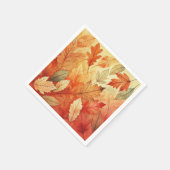 Oranje Herfst Waterverf Bladeren Decoupage servett Servet (Hoek)