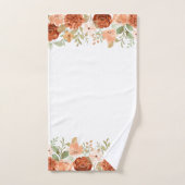 Oranje herfst waterverf floraal bad handdoek (Handdoek)