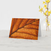 Oranje herfstblad kaart (Gele Bloem)