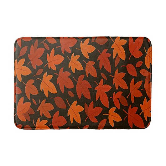 Oranje Herfstbladeren Badmat (Voorkant)