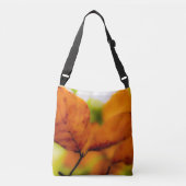 Oranje herfstbladeren crossbody tas (Voorkant)