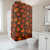 Oranje Herfstbladeren Douchegordijn (In situ)