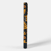 Oranje herfstbladeren op bruine achtergrond Case-Mate iPhone case (Achterkant / Rechts)
