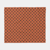 Oranje herfstbloem fleece deken (Voorkant (Horizontaal))