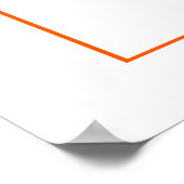 Oranje herfstbloemen en bladvalbruiloft poster (Hoek)